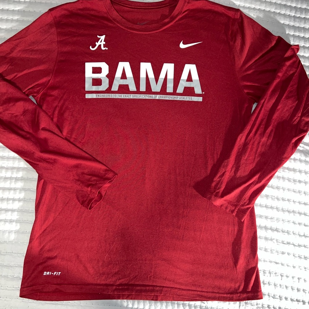 Nike Red BAMA Long Sleeve Shirt
